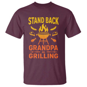 Grandpa Is Grilling T Shirt Funny Fathers Day BBQ