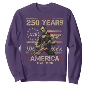 Abraham Lincoln Playing Guitar 250th Anniversary Sweatshirt 250 Years 1776 2026 4th July USA Flag We The People