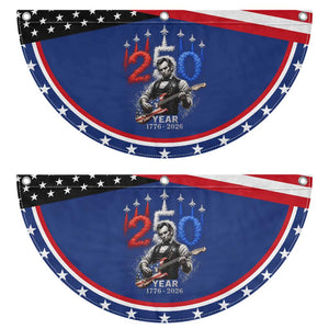 Vintage Abraham Lincoln Abe Lincoln Playing Guitar 250 Years Patriotic Fan Flag 1776 2026 Humor
