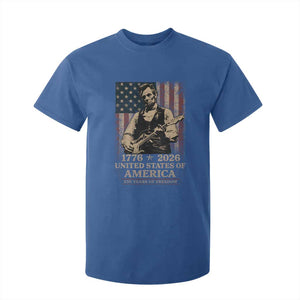 Vintage Abraham Lincoln Abe Lincoln Playing Guitar 250 Years T Shirt For Kid 1776 2026 Humor Patriotic USA Flag TS10 Royal Blue Print Your Wear