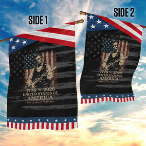 Vintage Abraham Lincoln Abe Lincoln Playing Guitar 250 Years Patriotic Garden Flag 1776 2026 Humor Patriotic USA Flag TS10 Print Your Wear