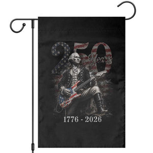 Vintage George Washington Playing Guitar 250 Years Garden Flag 1776 2026 Humor Patriotic USA Flag TS10 Black Print Your Wear