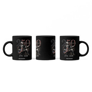 Vintage George Washington Playing Guitar 250 Years Coffee Mug 1776 2026 Humor Patriotic USA Flag TS10 Print Your Wear
