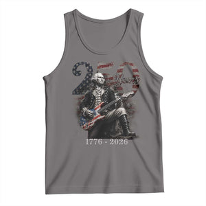 Vintage George Washington Playing Guitar 250 Years Tank Top 1776 2026 Humor Patriotic USA Flag TS10 Deep Heather Print Your Wear