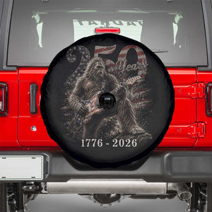 Vintage Bigfoot Playing Guitar 250 Years Spare Tire Cover 1776 2026 Bigfoot Patriotic USA Flag Sasquatch TS10 Black Print Your Wear