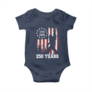 Vintage Bigfoot USA 250th Anniversary Baby Onesie 250 Years Of Freedom US Flag Independence Day 4th July Patriotic