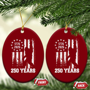 Vintage Bigfoot USA 250th Anniversary Ceramic Ornament 250 Years Of Freedom US Flag Independence Day 4th July Patriotic