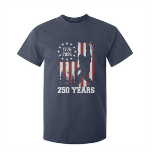 Vintage Bigfoot USA 250th Anniversary T Shirt For Kid 250 Years Of Freedom US Flag Independence Day 4th July Patriotic