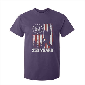 Vintage Bigfoot USA 250th Anniversary T Shirt For Kid 250 Years Of Freedom US Flag Independence Day 4th July Patriotic
