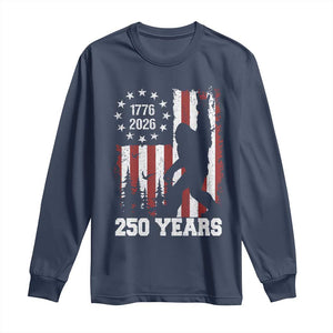 Vintage Bigfoot USA 250th Anniversary Long Sleeve Shirt 250 Years Of Freedom US Flag Independence Day 4th July Patriotic