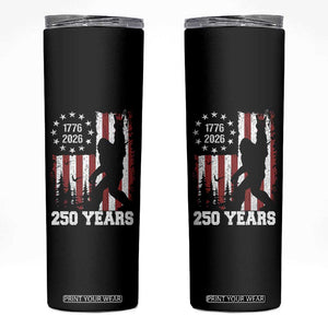 Vintage Bigfoot USA 250th Anniversary Skinny Tumbler 250 Years Of Freedom US Flag Independence Day 4th July Patriotic TS10 Black Print Your Wear