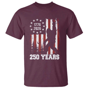 Vintage Bigfoot USA 250th Anniversary T Shirt 250 Years Of Freedom US Flag Independence Day 4th July Patriotic