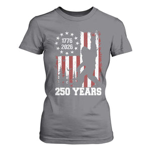 Vintage Bigfoot USA 250th Anniversary T Shirt For Women 250 Years Of Freedom US Flag Independence Day 4th July Patriotic TS10 Charcoal Print Your Wear