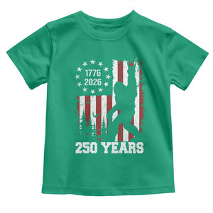 Vintage Bigfoot USA 250th Anniversary Toddler T Shirt 250 Years Of Freedom US Flag Independence Day 4th July Patriotic TS10 Irish Green Print Your Wear