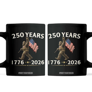 Bigfoot USA 250th Anniversary Coffee Mug Sasquatch 250 Years Vintage American Flag Patriotic 4th of July