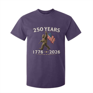 Bigfoot USA 250th Anniversary T Shirt For Kid Sasquatch 250 Years Vintage American Flag Patriotic 4th of July