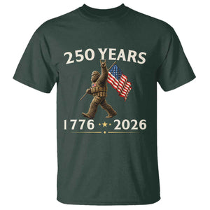 Bigfoot USA 250th Anniversary T Shirt Sasquatch 250 Years Vintage American Flag Patriotic 4th of July