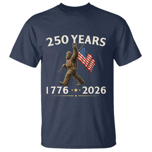 Bigfoot USA 250th Anniversary T Shirt Sasquatch 250 Years Vintage American Flag Patriotic 4th of July