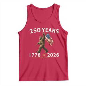 Bigfoot USA 250th Anniversary Tank Top Sasquatch 250 Years Vintage American Flag Patriotic 4th of July