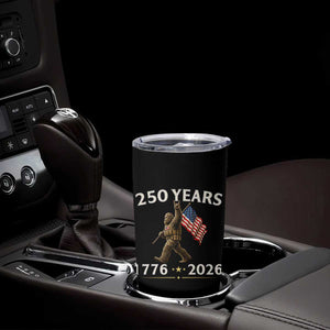 Bigfoot USA 250th Anniversary Tumbler Cup Sasquatch 250 Years Vintage American Flag Patriotic 4th of July
