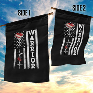 Cool Heart Surgery Warrior Garden Flag Coronary Bypass Artery Open Heart Surgery Heartbeat American Flag