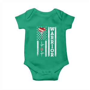 Cool Heart Surgery Warrior Baby Onesie Coronary Bypass Artery Open Heart Surgery Heartbeat American Flag