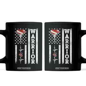 Cool Heart Surgery Warrior Coffee Mug Coronary Bypass Artery Open Heart Surgery Heartbeat American Flag