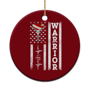 Cool Heart Surgery Warrior Ceramic Ornament Coronary Bypass Artery Open Heart Surgery Heartbeat American Flag