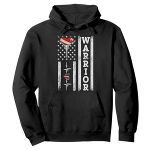 Cool Heart Surgery Warrior Hoodie Coronary Bypass Artery Open Heart Surgery Heartbeat American Flag