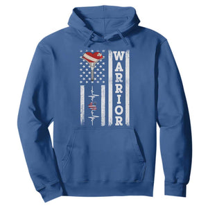 Cool Heart Surgery Warrior Hoodie Coronary Bypass Artery Open Heart Surgery Heartbeat American Flag