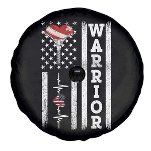 Cool Heart Surgery Warrior Spare Tire Cover Coronary Bypass Artery Open Heart Surgery Heartbeat American Flag