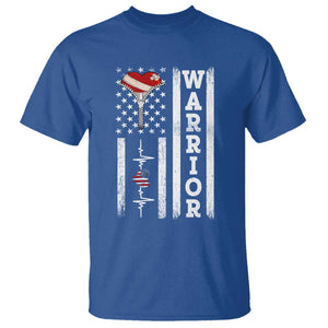 Cool Heart Surgery Warrior T Shirt Coronary Bypass Artery Open Heart Surgery Heartbeat American Flag