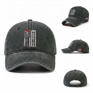 Cool Heart Surgery Warrior Washed Cotton Baseball Cap Coronary Bypass Artery Open Heart Surgery Heartbeat American Flag