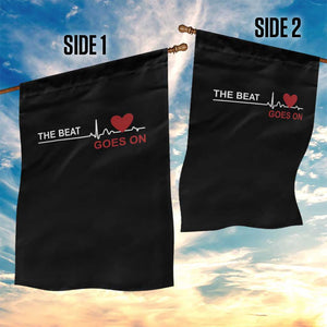 Cool Heart Surgery Survivor Garden Flag Heart Attack Surgery The Beat Goes On Rehab Recover