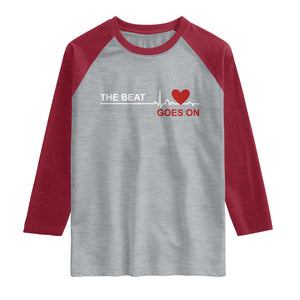 Cool Heart Surgery Survivor Raglan Shirt Heart Attack Surgery The Beat Goes On Rehab Recover