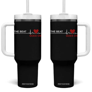 Cool Heart Surgery Survivor Tumbler With Handle Heart Attack Surgery The Beat Goes On Rehab Recover