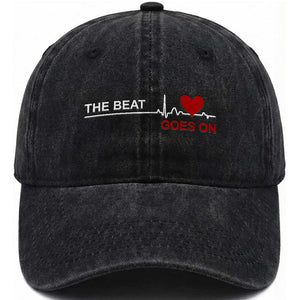 Cool Heart Surgery Survivor Washed Cotton Baseball Cap Heart Attack Surgery The Beat Goes On Rehab Recover