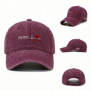 Cool Heart Surgery Survivor Washed Cotton Baseball Cap Heart Attack Surgery The Beat Goes On Rehab Recover