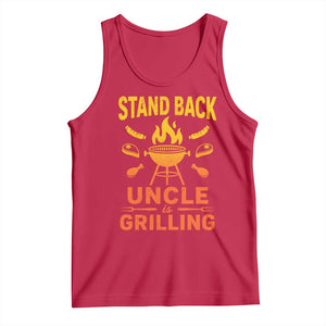 Stand Back Uncle Is Grilling Tank Top Funny Fathers Day BBQ