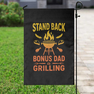 Funny Grilling Bonus Dad Garden Flag BBQ Stepdad Grill Masters Sarcastic