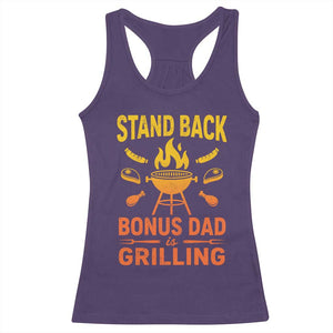 Funny Grilling Bonus Dad Racerback Tank Top BBQ Stepdad Grill Masters Sarcastic