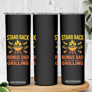 Funny Grilling Bonus Dad Skinny Tumbler BBQ Stepdad Grill Masters Sarcastic