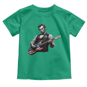 Vintage Abraham Lincoln Abe Lincoln Playing Guitar Toddler T Shirt Humor Patriotic TS10 Irish Green Print Your Wear