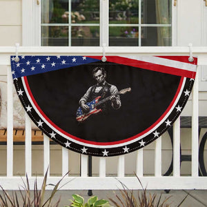 Vintage Abraham Lincoln Abe Lincoln Playing Guitar Patriotic Fan Flag