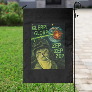 Funny UFO Alien Cat Selfie Garden Flag Retro Space Sci-Fi Cat Pilot TS10 Print Your Wear
