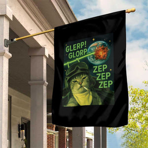 Funny UFO Alien Cat Selfie Garden Flag Retro Space Sci-Fi Cat Pilot TS10 Print Your Wear