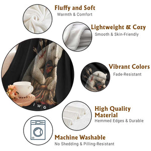 MMIW Native American Throw Blanket Spirit Bear Protecting Indigenous Woman MMIWG TS10 Print Your Wear