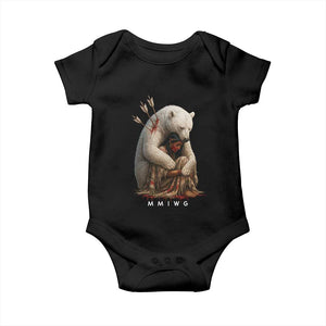 MMIW Native American Baby Onesie Spirit Bear Protecting Indigenous Woman MMIWG TS10 Black Print Your Wear