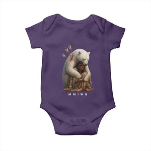 MMIW Native American Baby Onesie Spirit Bear Protecting Indigenous Woman MMIWG TS10 Purple Print Your Wear