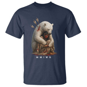 MMIW Native American T Shirt Spirit Bear Protecting Indigenous Woman MMIWG TS10 Navy Print Your Wear